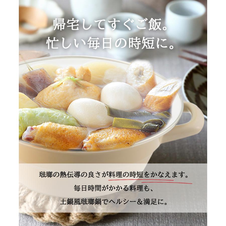 土鍋 ホーロー鍋 20cm HD-20 IH対応 富士ホーロー | 両手鍋 鍋 お鍋