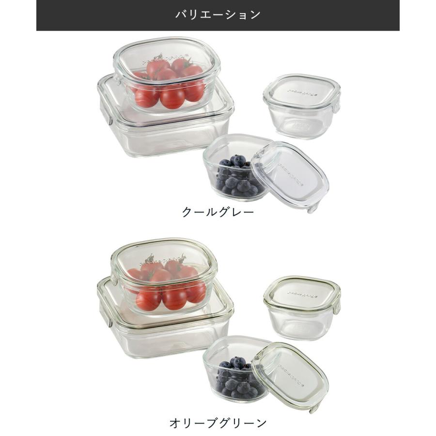iwaki イワキ 耐熱ガラス保存容器 4点セット パック&レンジ | 保存容器
