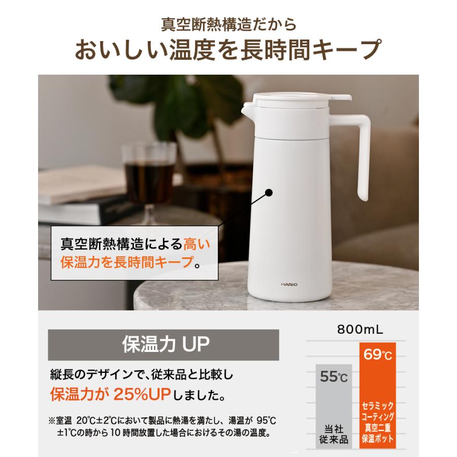 セラミックコーティング 真空二重保温ポット 800・マグ 470セット