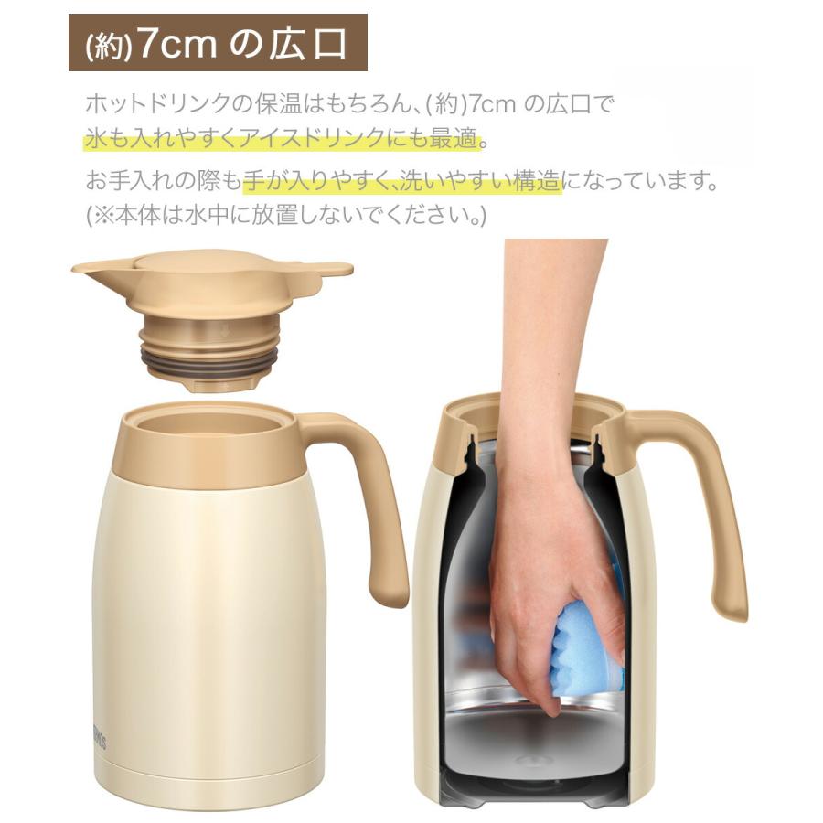 卓上ポット 洗いやすい サーモス 1.5L 保冷 保温 魔法瓶 TTB-1501