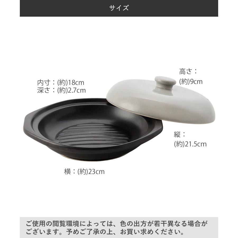 耐熱陶器 レンジ魚焼きプレート丸型蓋付 19cm イシガキ産業 | 焼き魚