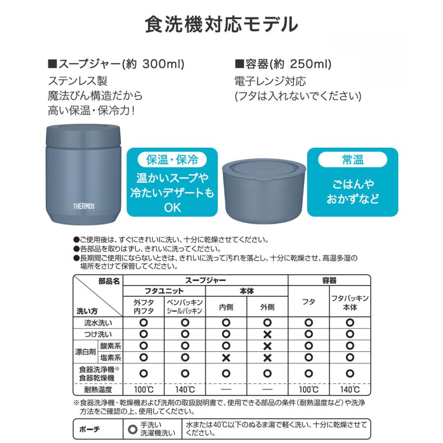 真空断熱スープランチセット JEE-550 サーモス | thermos 食洗機対応