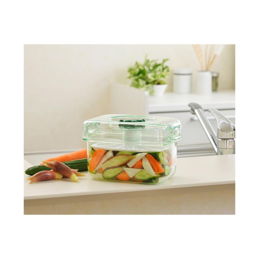 即席つけもの器ピクレ 2.2L スケルトングリーン 日本製 新輝合成 K-22 | 漬物容器 漬け物 糠漬け 漬物メーカー 保存容器 容器 漬け物容器 つけもの容器 |  | 03