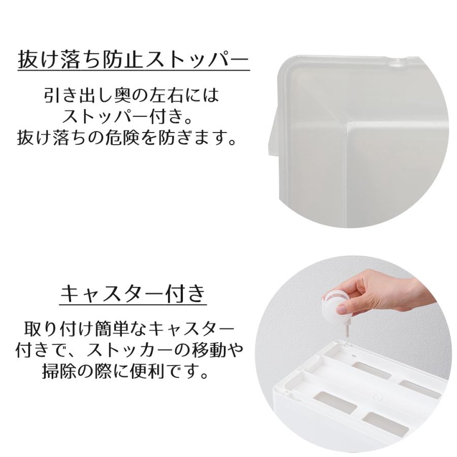 ミカン　ブライス大型ドールケース白 スリムストレージ ファイントールストッカー 4段 ホワイト FTS-4