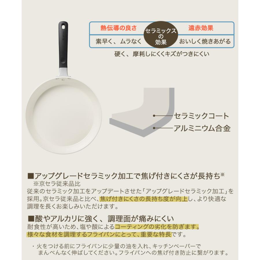 フライパン 28cm IH ガス 対応 ベージュ 京セラ CF-28C-WBG | フライパンIH IH対応 フライパン28cm ガス火対応 ガス セラブリッドフライ |  | 02