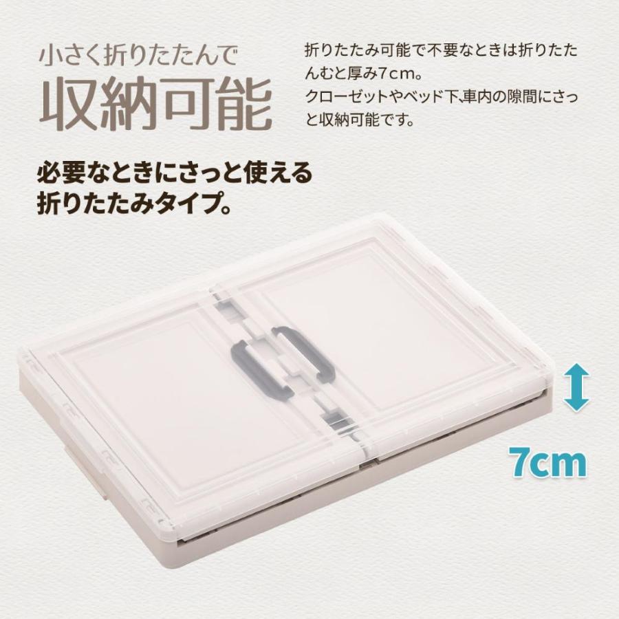折りたたみ 多目的 収納ボックス 大 3個セット BENRY ホワイト