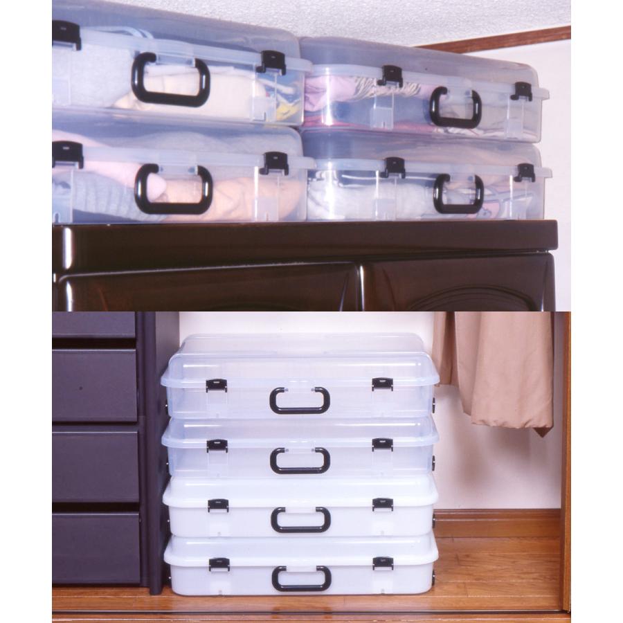 クローズケース 4P クリア 薄型収納ケース 取っ手付 平和工業 | 衣装