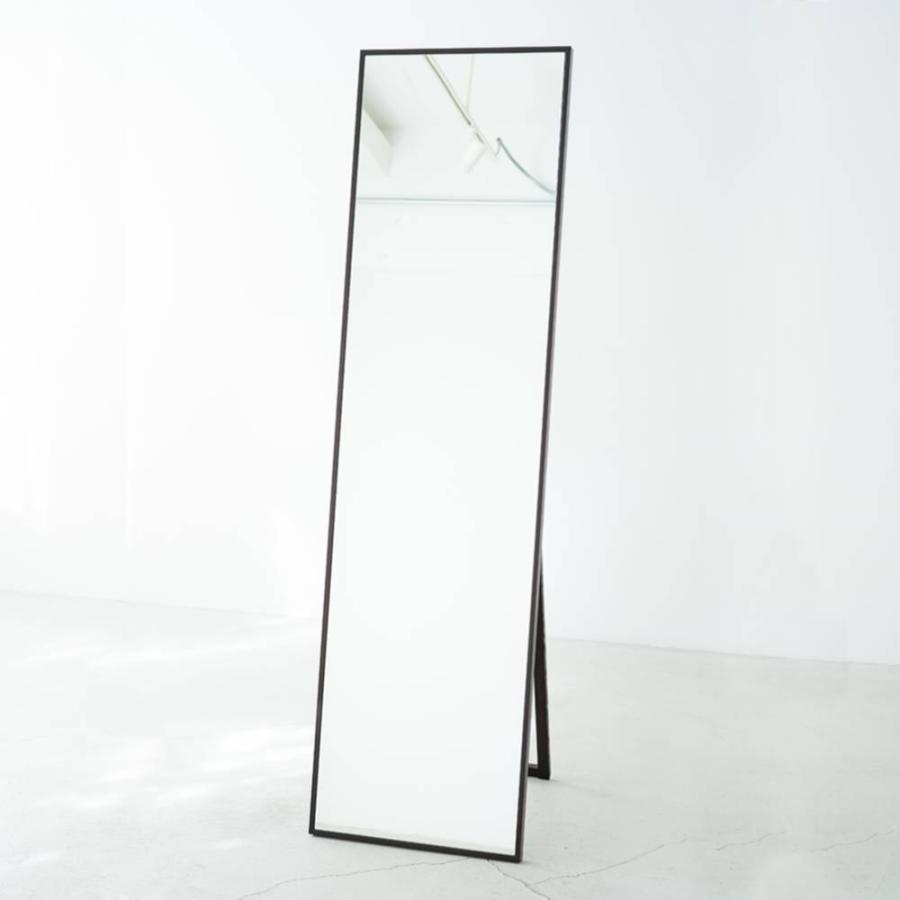 細枠 スタンドミラー 幅42cm NK-3 天然木 鏡 姿見 全身鏡 組立不要