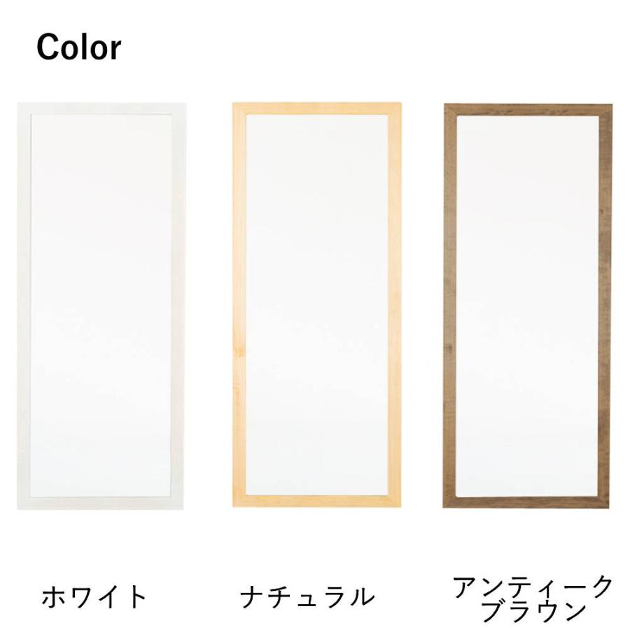 木製フレーム 壁掛け鏡 約130cm x 35cm 幅広枠 ウォールミラー 54cm×130cm NK-36 天然木 鏡 壁掛 組立不要