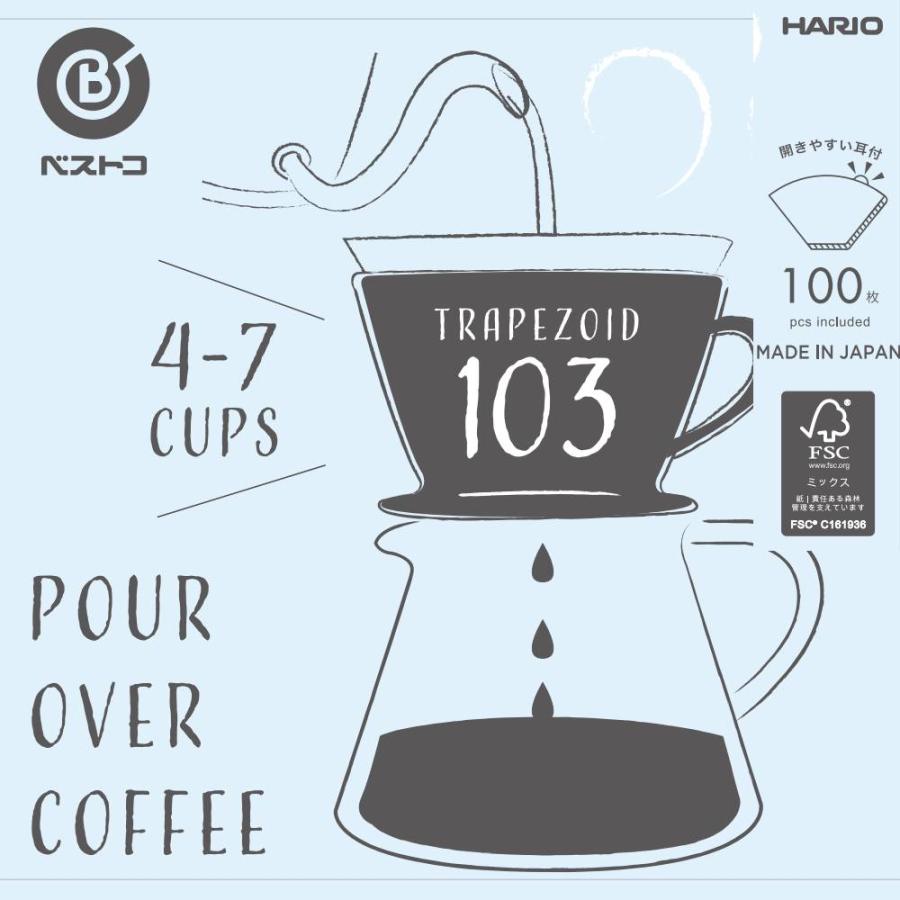 コーヒードリッパー 03 4-7人用 コーヒーペーパーフィルター 100 コーヒードリッパー 03 4-7人用 コーヒーペーパーフィルター 100