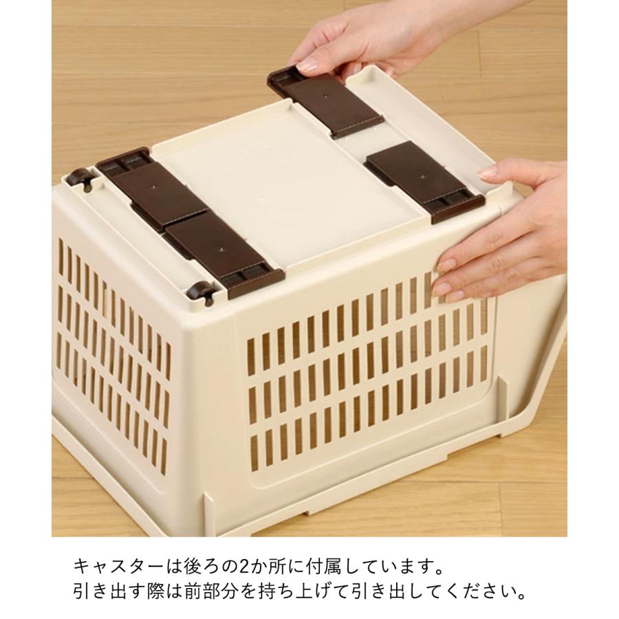 積み重ねストッカー キャスター付き ワームグレー 1個 | 日本製