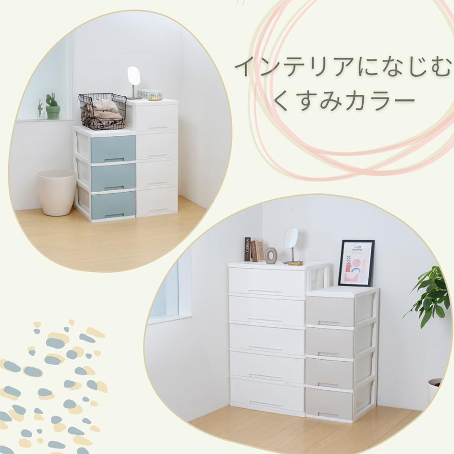 ニューライフスリム 収納ボックス 3段 キャスター付き グリーンパル