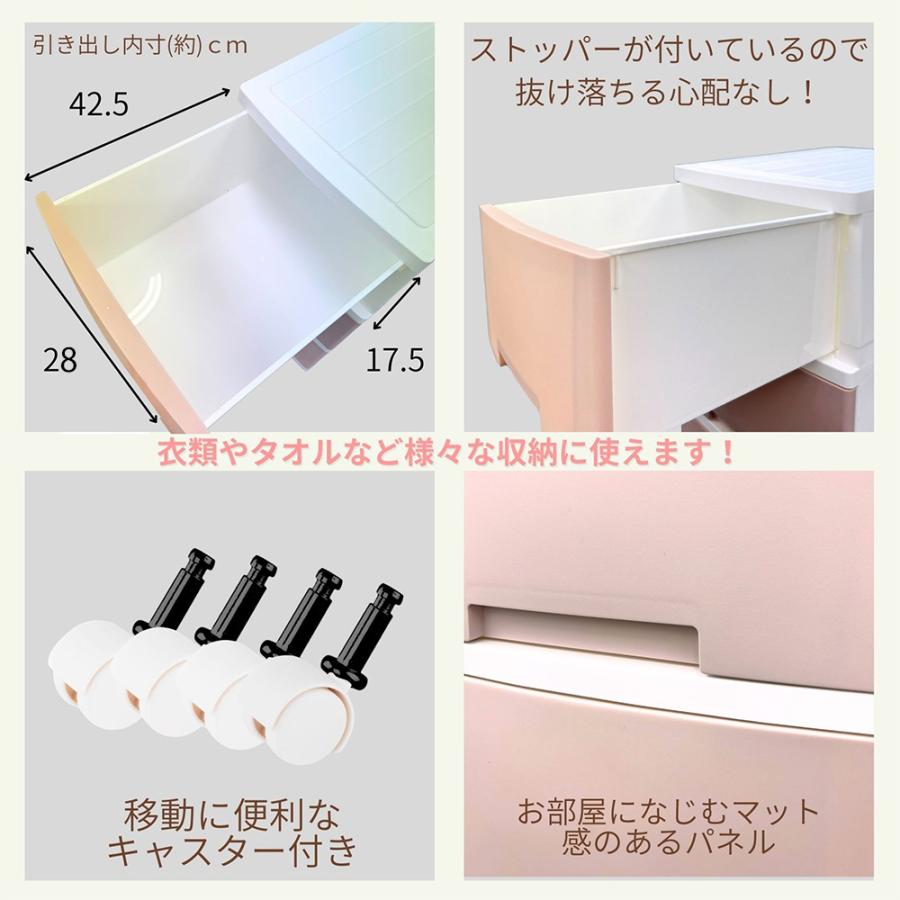 ニューライフスリム 収納ボックス 5段 キャスター付き グリーンパル