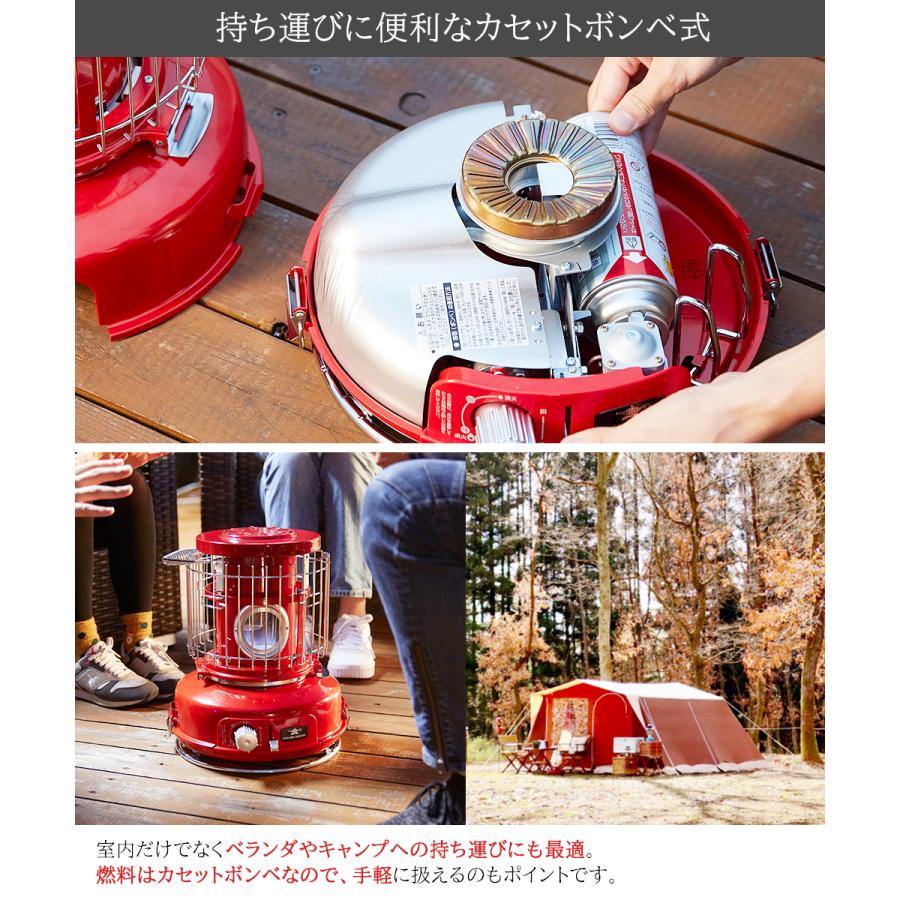 アラジン ポータブル ガス ストーブ レッド SAG-BF02Aカセットボンベ SAG-BF02A (R) カセットボンベ式 ポータブルガスストーブ 1台 Aladdin