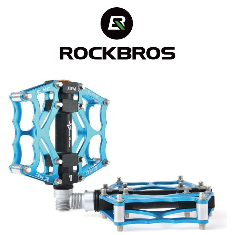 【5％OFF】ROCKBROS(ロックブロス) 自転車ペダル　ブルー