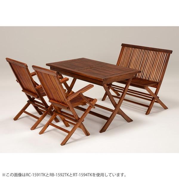 HAGiHARA（萩原） ガーデンテーブル 木製 天然木 チーク材 長方形 幅