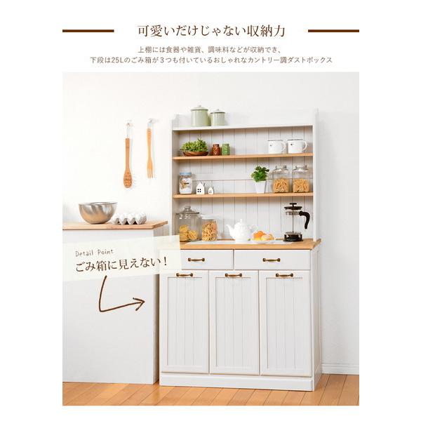 キッチン収納 カントリー調蓋付き ゴミ箱 ダストボックス 収納