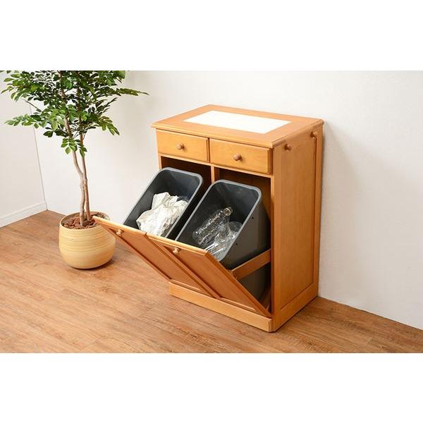 【展示品・新品・送料無料】天然木大容量ダストボックス（2分別）ペール２５リットル 楽天市場】【ポイント5倍☆12/25(木)20:00〜23:59】キッチン2分別