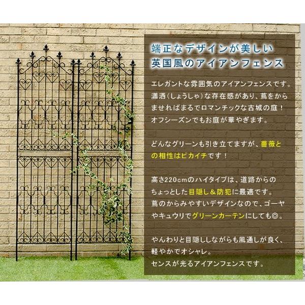 アイアン ハイタイプ 2枚組 イングリッシュガーデン風 【60x】 幅54 高さ220cm