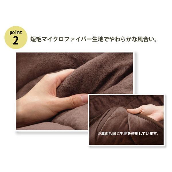 ダイニングこたつ布団 ハイタイプ 省スペース 正方形 225×225cm 薄掛け 洗える 無地 高足 高脚用_5