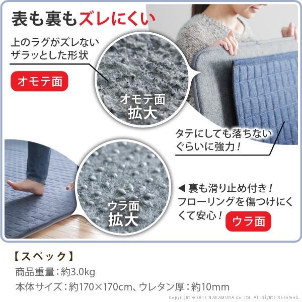 カーペットラグ 下敷き 防音ふかふか下敷専用ラグ 170x170cm (2畳用) 厚手_2