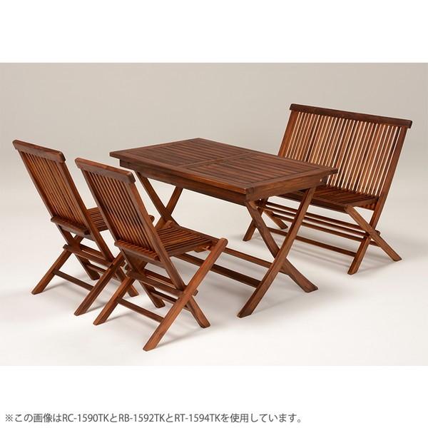 ガーデンテーブル 木製 天然木 チーク材 長方形 幅120cm おしゃれ 折りたたみ式 折り畳み式｜kanaemina｜08