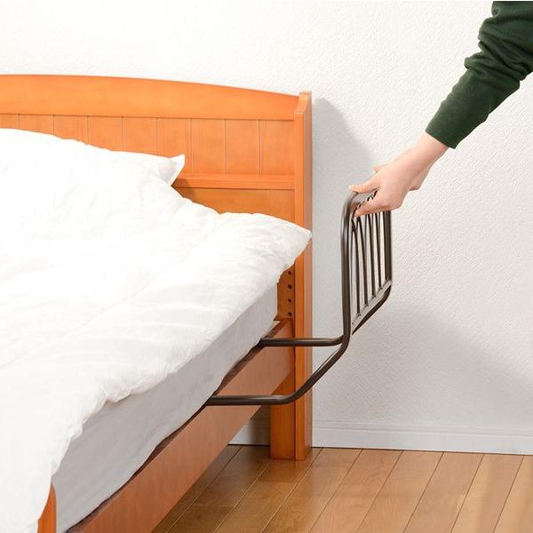 ベッドガード ベッドフェンス ベッド用柵 幅60cm 鉄製 おしゃれ サイドガード 転落防止 落下防止