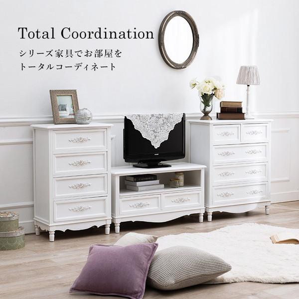 HAGiHARA（萩原） 木製チェスト 収納タンス アンティーク調家具 幅65cm