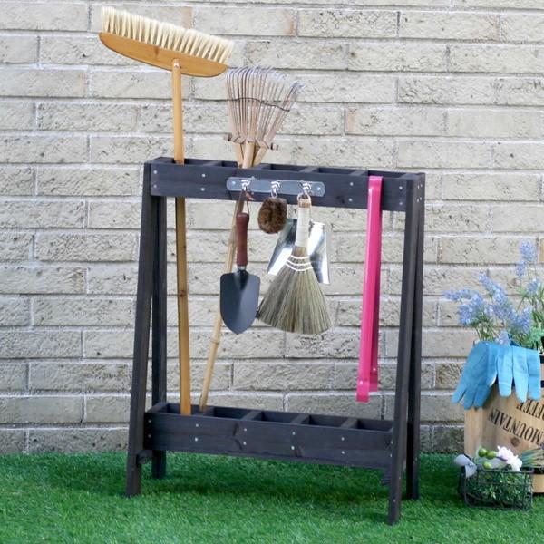 ツールスタンド ガーデニング用品 木製 掃除道具 園芸用品 収納スタンド 1004 Tost 7 カナエミナ 通販 Yahoo ショッピング