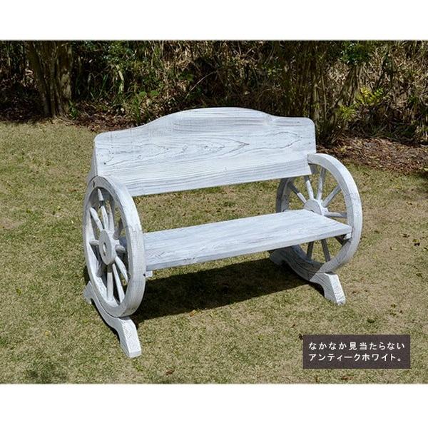 ガーデンベンチ 木製ベンチ おしゃれ 天然木 車輪ベンチ 幅110cm