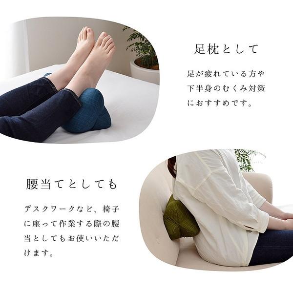 低反発枕 足枕 骨まくら 小さいミニ枕 お昼寝 クッション 約32×15cm 日本製 寝具 低反発チップパイプ｜kanaemina｜16