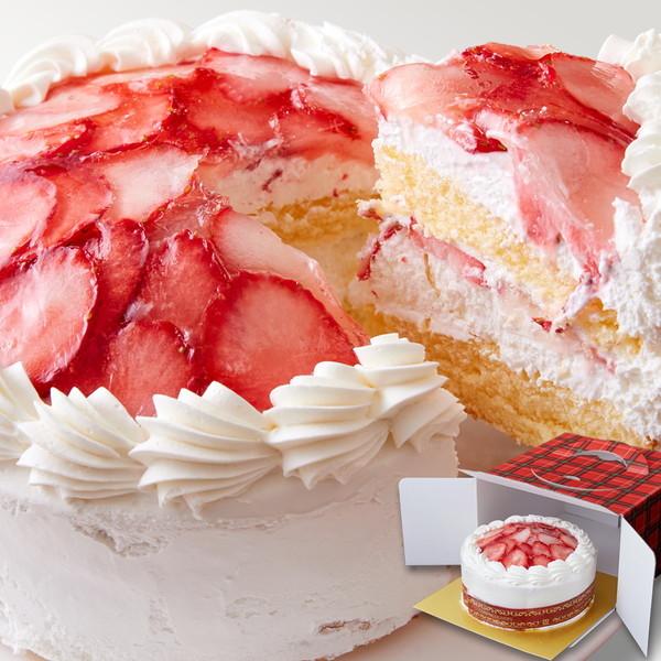 イチゴのショートケーキ スライス苺 国産いちご 冷凍 ホール 5号 15cm
