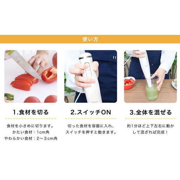 ドリテック ハンドブレンダー スムージーミキサー 離乳食作り つぶす