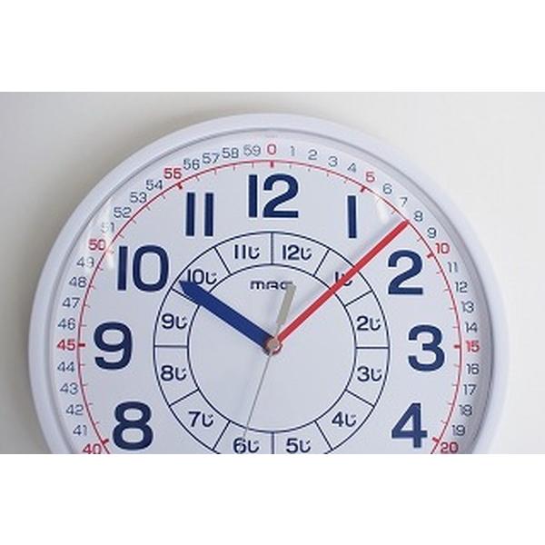 学習用壁掛け時計 知育かけ時計 とけい アクリル樹脂カバー 幅28cm ステップ秒針｜kanaemina｜03