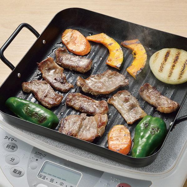 鉄板プレート 焼肉 波型プレート 25cm グリル ガスコンロ IH調理器対応