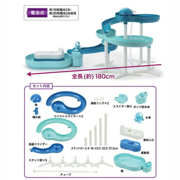 そうめん流し器 流麺ツイストスライダー 720度回転 乾電池式 ミント