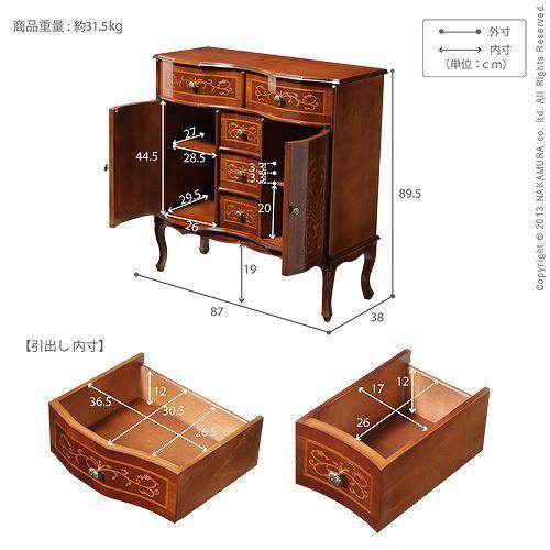 猫脚サイドボード イタリア直輸入家具 ヴェローナクラシック_4