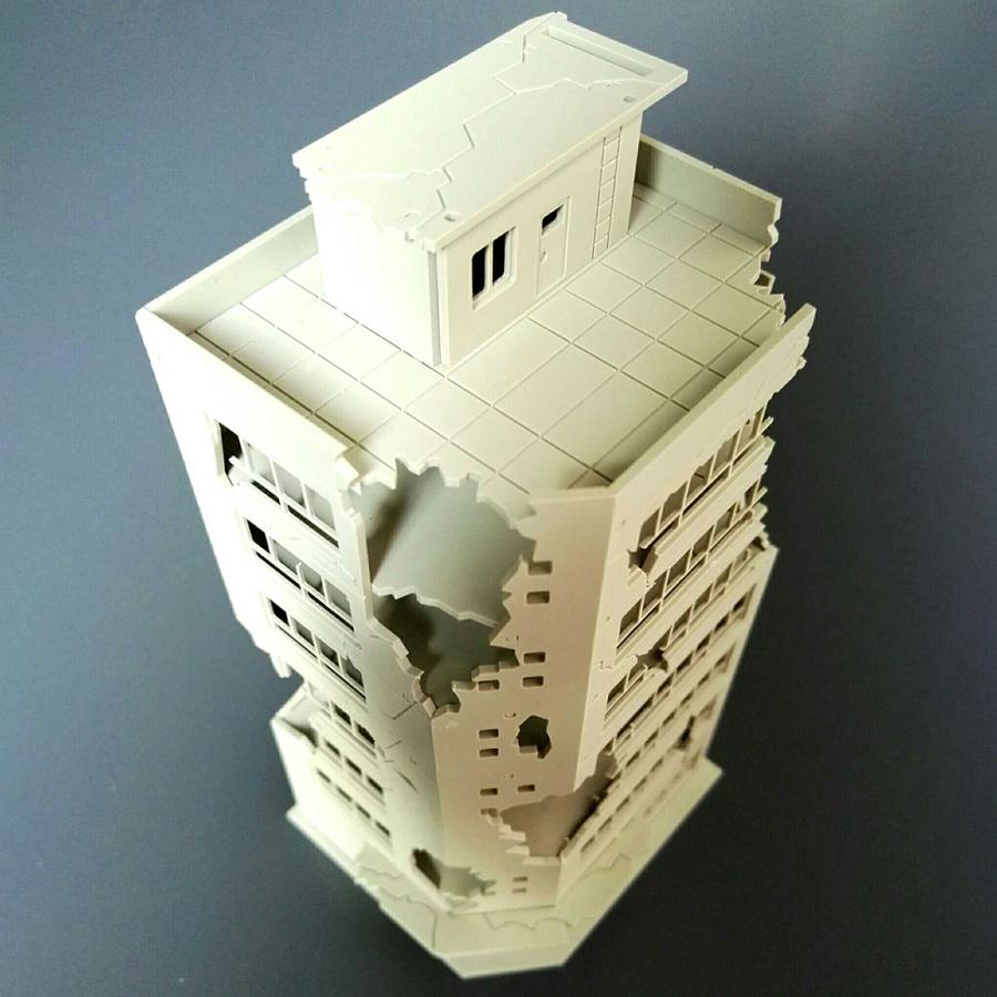 ジオラマ 鉄道模型 建物 廃墟ビル 組み立て 未完成品 1/150 N ジオラマ 鉄道模型 建物 廃墟ビル 組み立て 未完成品 1/150 N