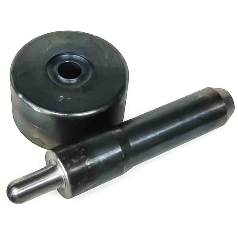 プロ用 焼入れ 手打ち工具 ハトメ アイレット #28 12mm アイレット28用 手打ち棒124.5×24.7mm 打皿 直径58.9×高29.0mm 鉄製焼き加工 打棒 打皿 1セット入_4