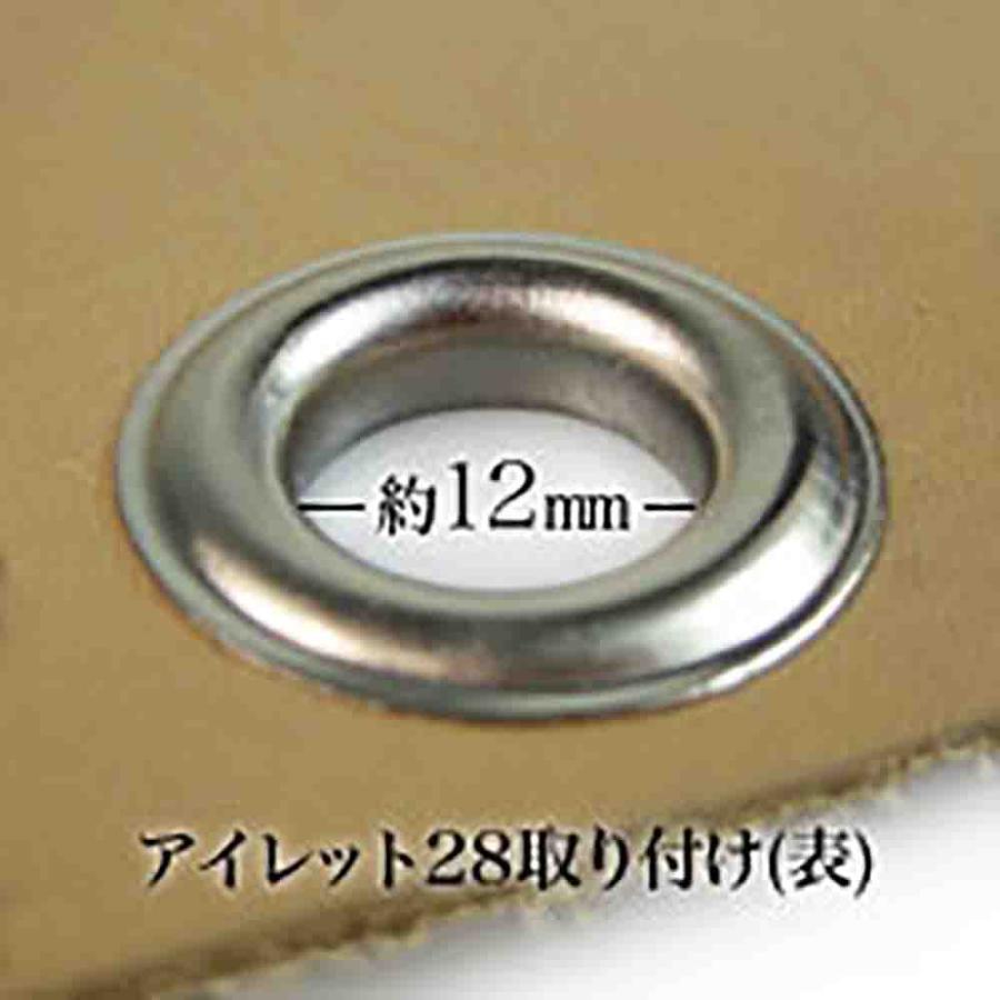 プロ用 焼入れ 手打ち工具 ハトメ アイレット #28 12mm アイレット28用 手打ち棒124.5×24.7mm 打皿 直径58.9×高29.0mm 鉄製焼き加工 打棒 打皿 1セット入_6