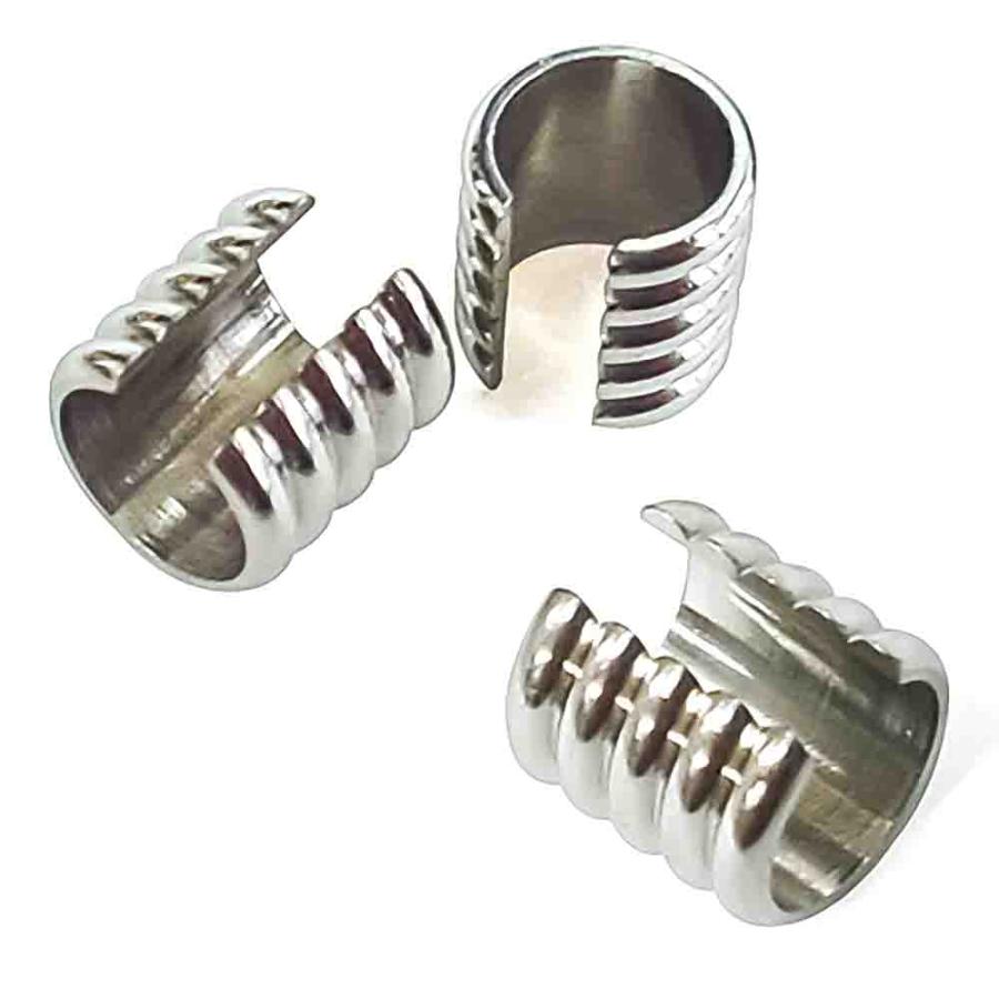 ムシカン 8X10 8mm 2個入り【シルバー】ニッケル むしかん 紐止め金具