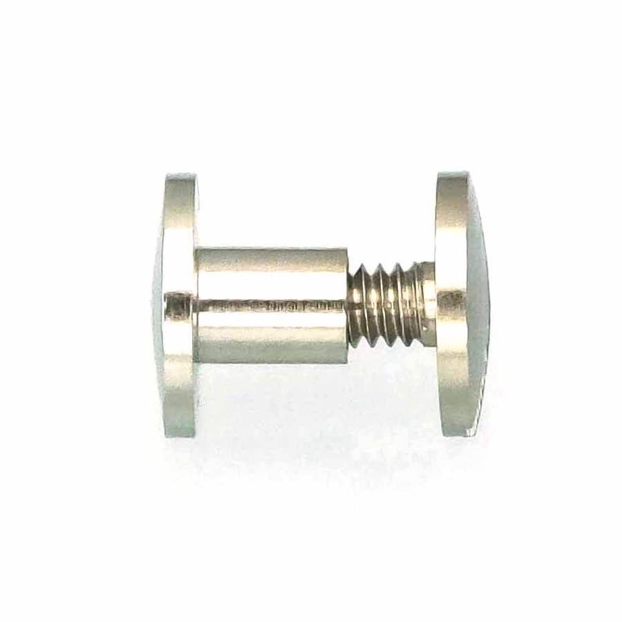 片ネジ式ビス ネジビス 4mm 4X4mm シルバー 2セット 凹本体凸ネジ各2