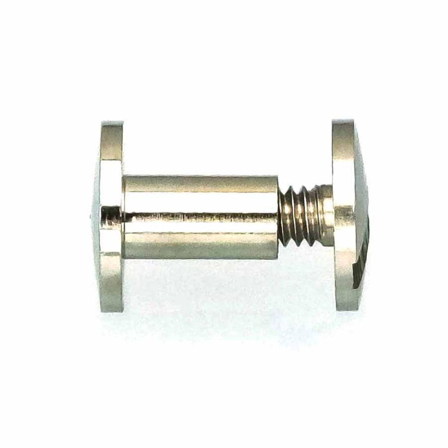 こちら2センチサイズで燻し加工有り、ネジ式 片ネジ式 ビス ネジビス 7mm 4X7mm シルバー 2セット 凹本体 凸ネジ