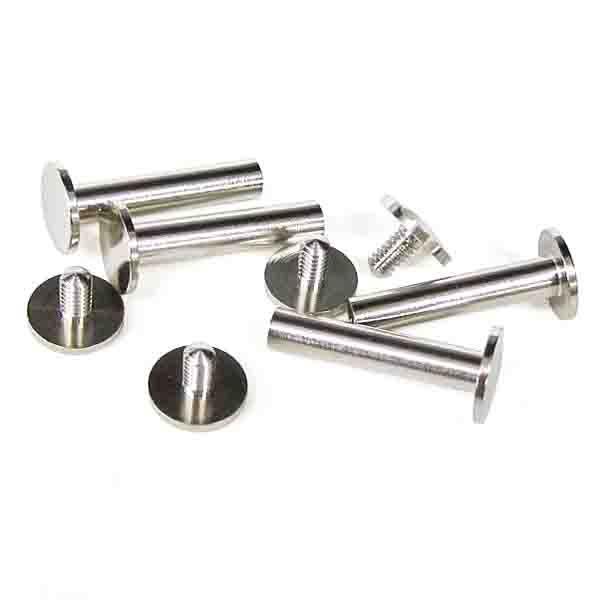 片ネジ式 ビス ネジビス 20mm 4X20mm シルバー 2セット 凹本体 凸