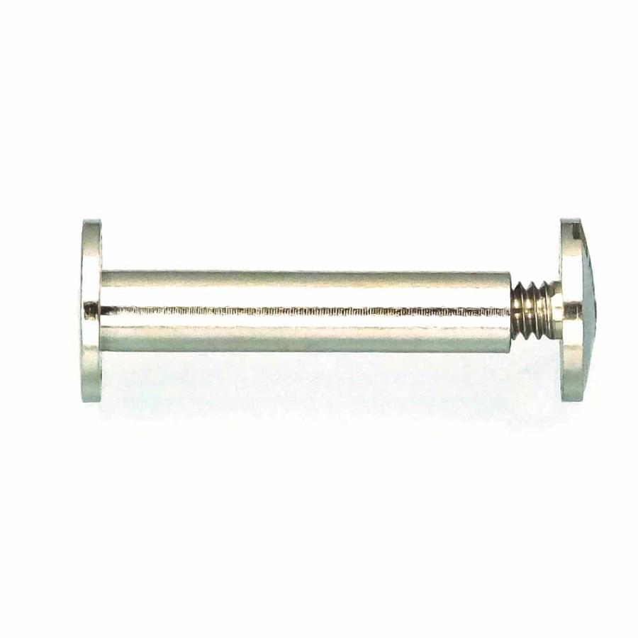 片ネジ式 ビス ネジビス 20mm 4X20mm シルバー 2セット 凹本体 凸