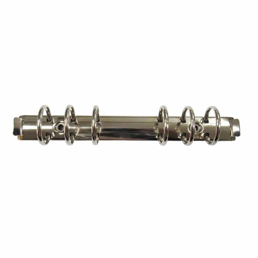 バインダー金具 F171-6-25R シルバー 長さ179mm ×背幅20mm 背なし（取付金具別途必要）タイプ 6穴 鉄製 15本入 新デザインの画像