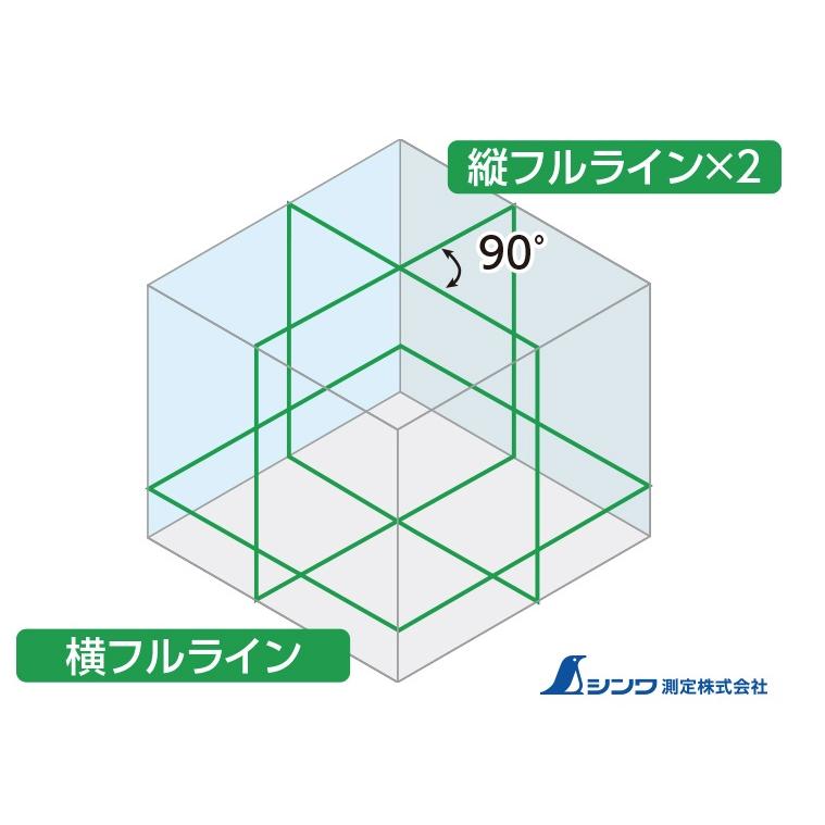 シンワ レーザー墨出し器 71620 レーザーロボ X line-E グリーン 