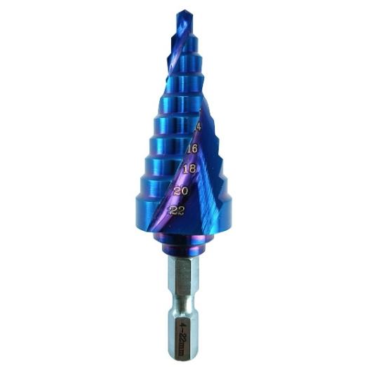PRO standard BCSTP422 六角軸ブルーコーティングステップドリル