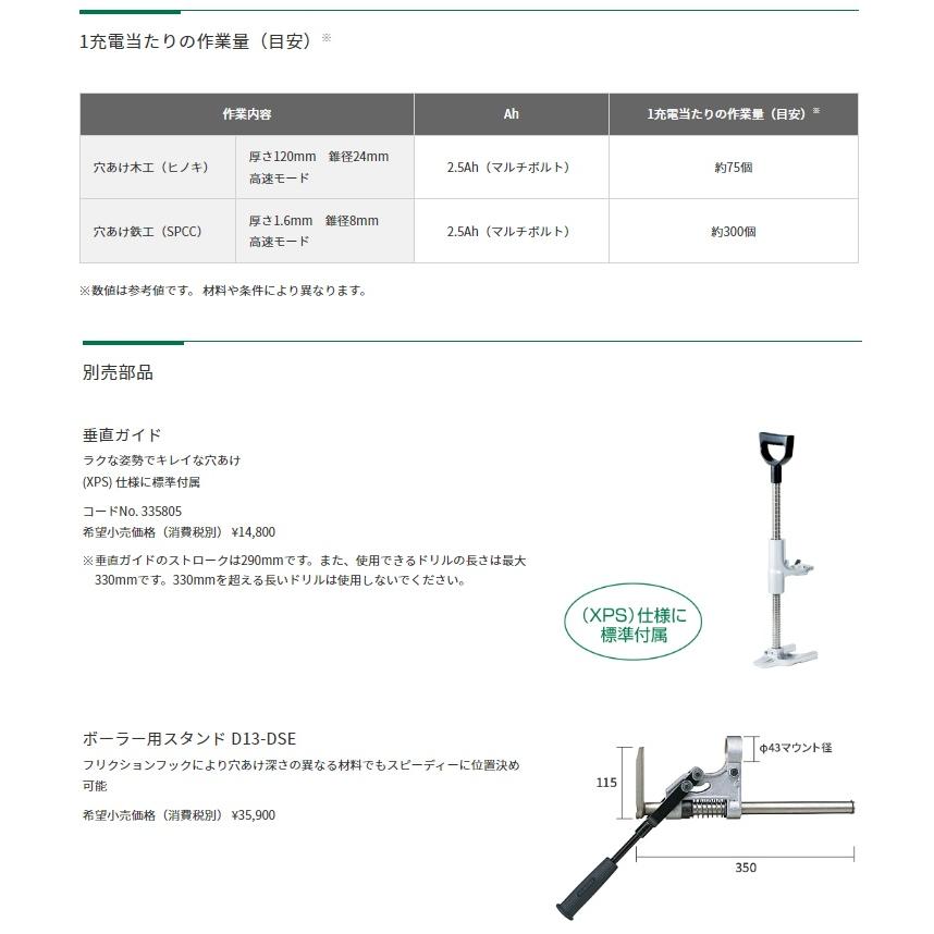 HiKOKI コードレスドリル D3613DA(XPSZ) マルチボルト(BSL36A18X HiKOKI コードレスドリル D3613DA(XPSZ) マルチボルト(BSL36A18X
