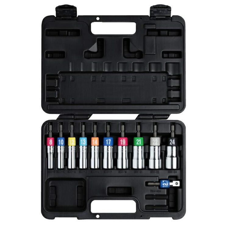 マキタ トップ工業 電動ドリル用 アルファソケットセット 11本組 マキタ トップ工業 電動ドリル用 アルファソケットセット 11本組